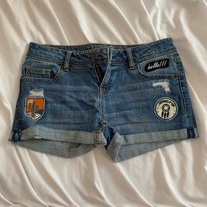 shorts with patches
